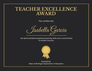 Free Teacher Certificate Background Template to Edit Online