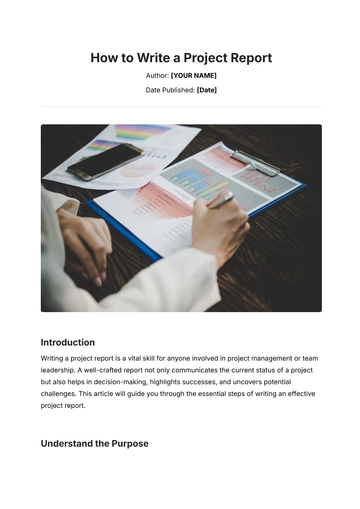 Free How to Write a Project Report to Edit Online