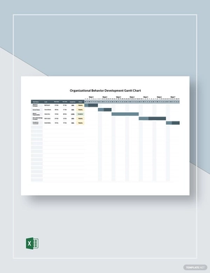 Organizational Behavior Development Gantt Chart Template