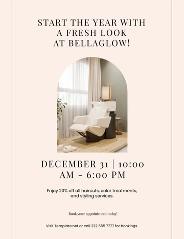 New Year Hair Salon Flyer Template - Edit Online & Download