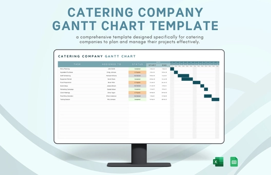 Catering Company Gantt Chart Template