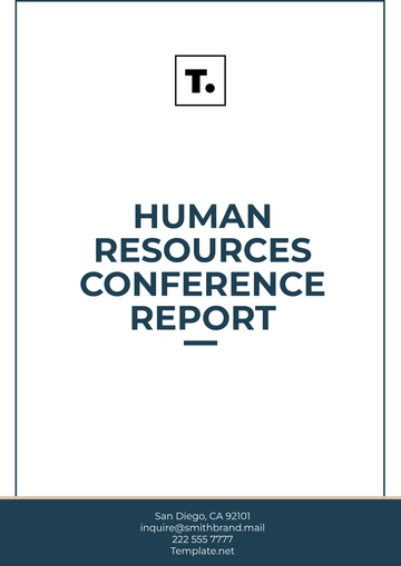 Free Human Resources Conference Report Template to Edit Online