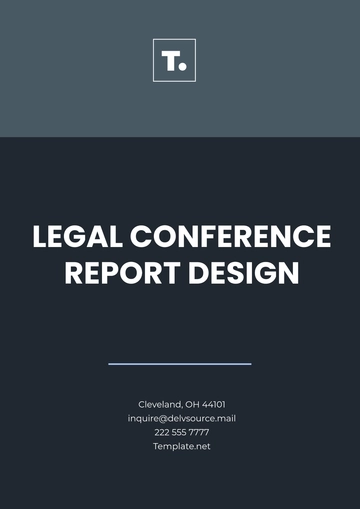 Free Legal Conference Report Design Template to Edit Online