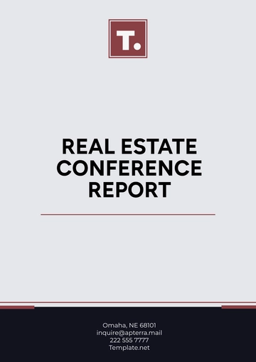 Free Real Estate Conference Report Template to Edit Online