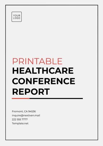 Free Printable Healthcare Conference Report Template to Edit Online