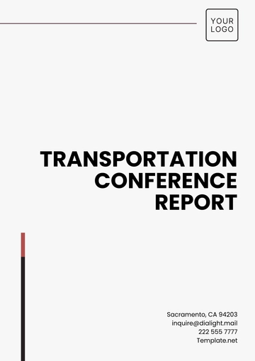 Free Transportation Conference Report Template to Edit Online