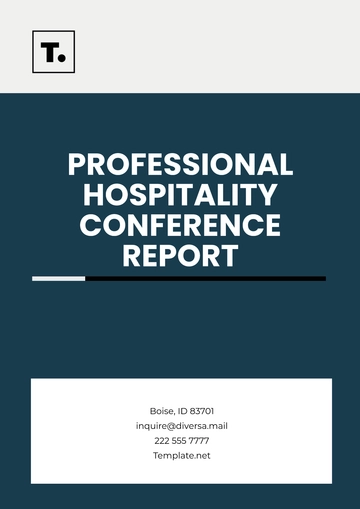 Free Professional Hospitality Conference Report Template to Edit Online