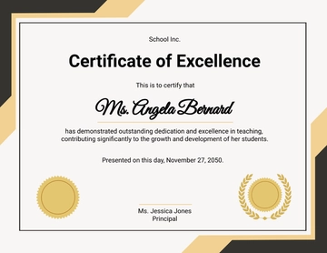 Free Teacher Award Certificate Template to Edit Online