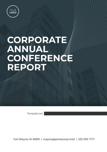Free Corporate Annual Conference Report Template to Edit Online