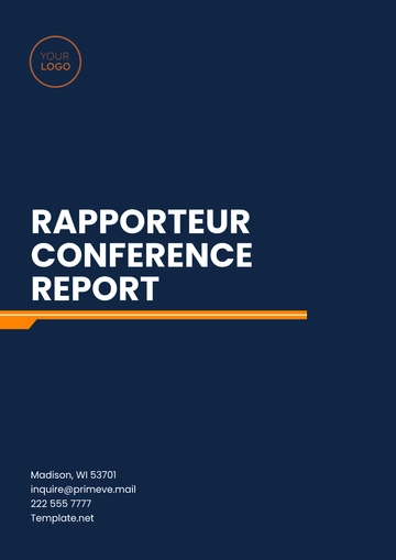 Free Rapporteur Conference Report Template to Edit Online