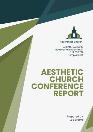 Free Aesthetic Church Conference Report Template to Edit Online