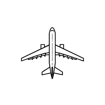 Free Airplane Outline Clipart to Edit Online