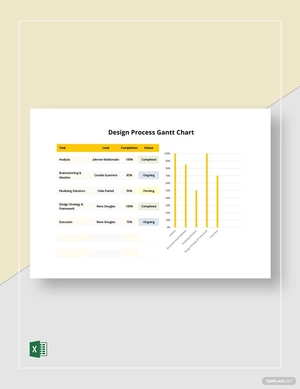 Design Process Gantt Chart Template