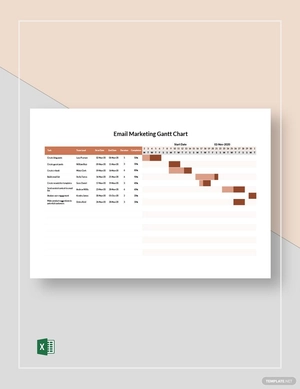 Email Marketing Gantt Chart Template