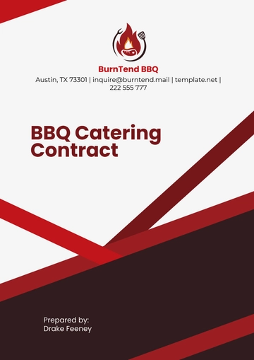 Free BBQ Catering Contract Template to Edit Online
