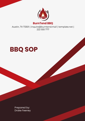 Free BBQ SOP Template to Edit Online
