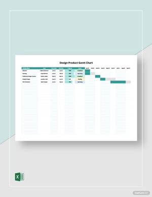 Design Product Gantt Chart Template
