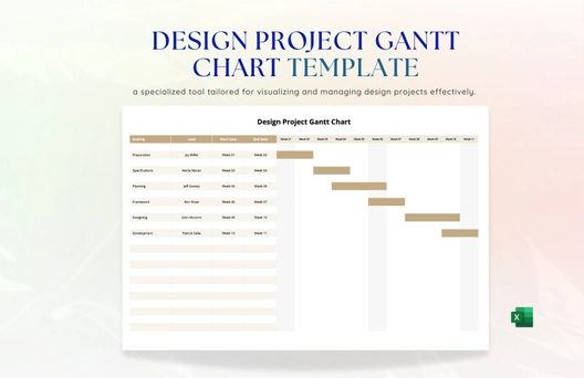 Design Project Gantt Chart Template