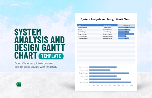 System Analysis and Design Gantt Chart Template