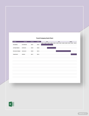 Travel Company Gantt Chart Template
