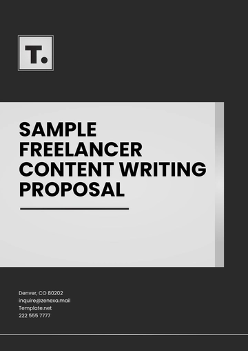 Free Sample Freelancer Content Writing Proposal Template to Edit Online