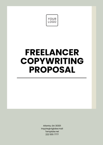 Free Freelancer Copywriting Proposal Template to Edit Online