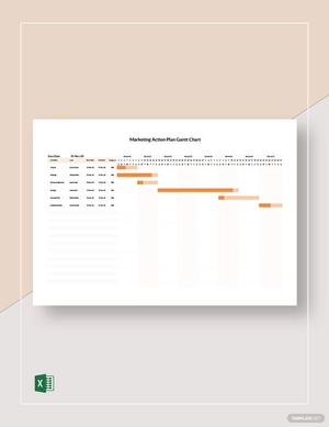 Marketing Action Plan Gantt Chart Template