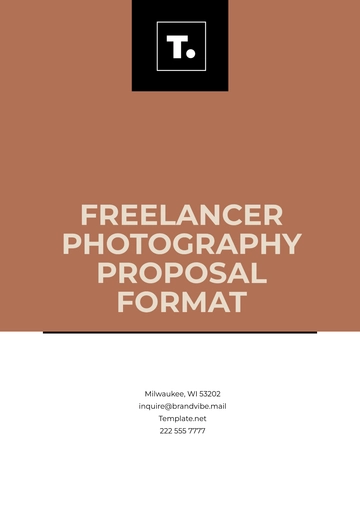 Free Freelancer Photography Proposal Format Template to Edit Online