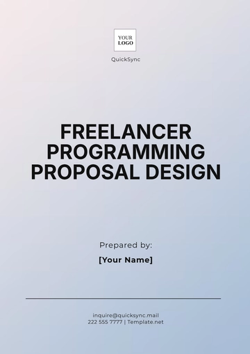 Free Freelancer Programming Proposal Design Template to Edit Online