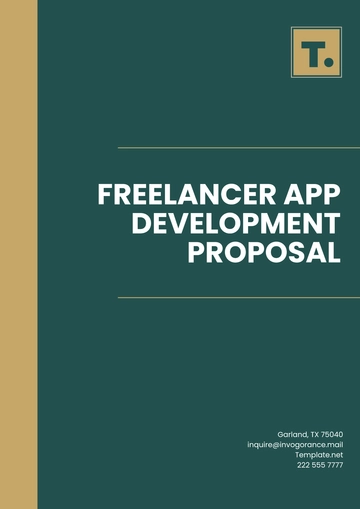 Free Freelancer App Development Proposal Template to Edit Online