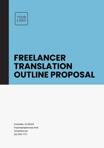Free Freelancer Translation Outline Proposal Template to Edit Online