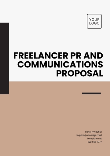 Free Freelancer PR and Communications Proposal Template to Edit Online