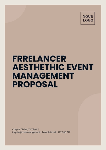 Free Freelancer Aesthetic  Event Management Proposal Template to Edit Online