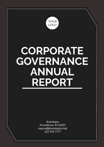 Free Corporate Governance Annual Report Template to Edit Online