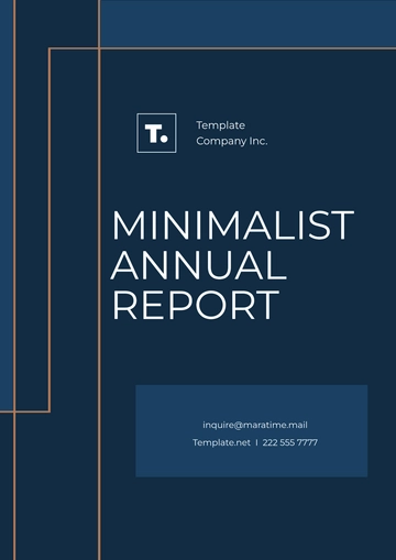 Free Minimalist Annual Report Template to Edit Online