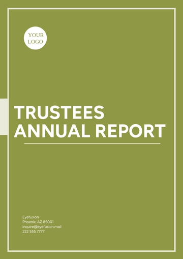 Free Trustees Annual Report Template to Edit Online