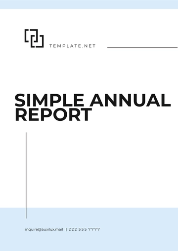 Free Simple Annual Report Template to Edit Online