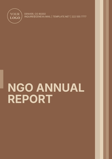 Free NGO Annual Report Template to Edit Online