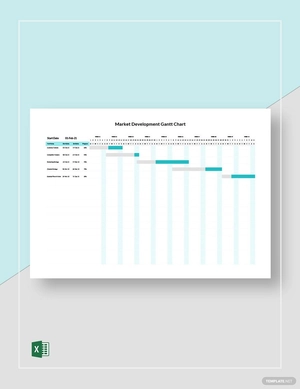 Market Development Gantt Chart Template