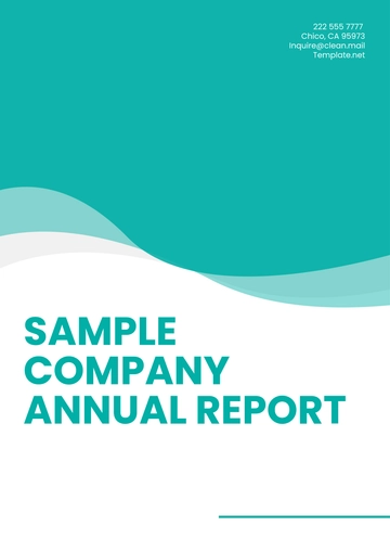 Free Sample Company Annual Report Template to Edit Online