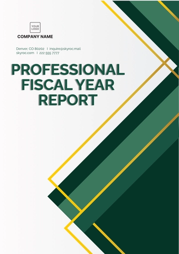 Free Professional Fiscal Year Report Template to Edit Online