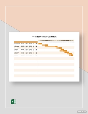 Production Company Gantt Chart Template
