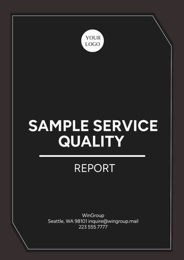 Free Sample Service Quality Report Template to Edit Online