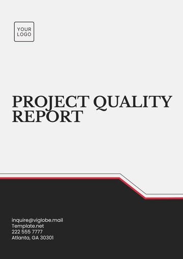 Free Project Quality Report Template to Edit Online
