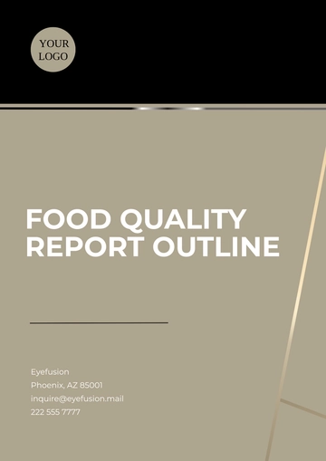 Free Food Quality Report Outline Template to Edit Online
