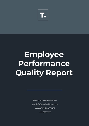 Free Employee Performance Quality Report Template to Edit Online
