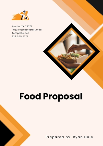 Free Food Proposal Template to Edit Online