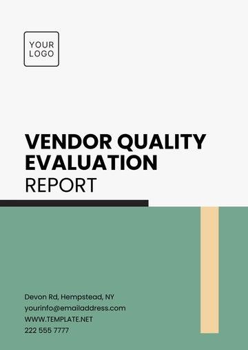 Free Vendor Quality Evaluation Report Template to Edit Online