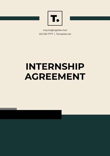 Free Sample Internship Agreement Template to Edit Online