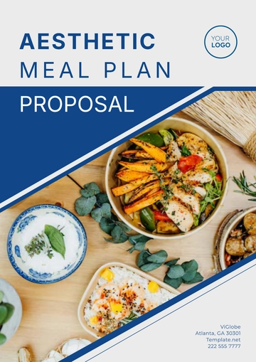 Free Aesthetic Meal Plan Proposal Template to Edit Online